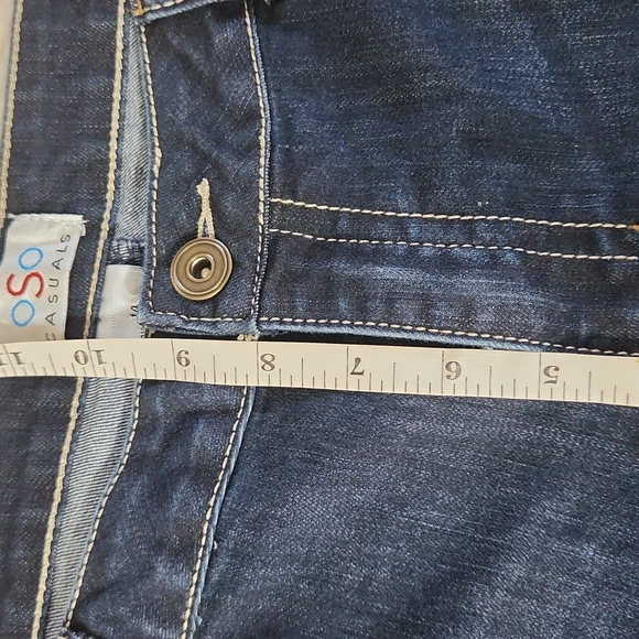 OSO WOMENS CAPRI JEANS SIZE 14 DARK BLUE COLOR - Picture 10 of 12
